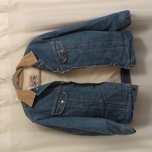 Lee Blue Denim Jacket with Tan Collar